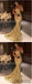 Strapless Gold Sequin Mermaid Prom Dresses, Sexy Prom Dresses, Popular Prom Dresses, PD0621