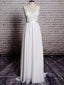 Simple Lace V Neck Cheap Beach Wedding Dresses Online, WD384