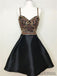New Arrival Spaghetti Straps V-neck Beading Homecoming Dresses, HD0102