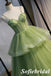 Sexy Dusty-Sage Spaghetti Straps Sleeveless A-Line Lace Up Back Prom Dress, PD01032
