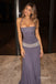 Dusty Lavender Halter Satin Mermaid Gown, Rhinestone Waist Formal Prom Dress, PD13935