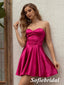 Sexy Soft Satin Sweetheart V-Neck A-Line Mini Dresses/ Homecoming Dresses, HD0264