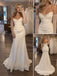 Strapless Satin Mermaid Wedding Dress, Corset Bodice with Detachable Sheer Tulle Gloves Bridal Gown, SFWD0126