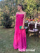 Hot Pink Strapless Bow Maxi Dress | Wedding Guest Formal Evening Gown, PD01248