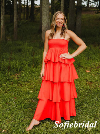 Sexy Sweetheart Sleeveless A-Line Floor Length Prom Dress, PD01076