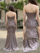 DustyTaupe Satin Strapless Sweetheart Corset Pleated Mermaid Floor Length Bridesmaid Dress,PD1355