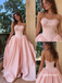 Blush Pink Strapless Lace Corset Ballgown Prom Dress, Appliqued Formal Evening Gown, PD13955