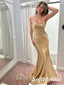 Sexy Elastic Satin Sweetheart Sleeveless Mermaid Long Prom Dresses, PD0996