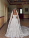 Strapless Sweetheart Lace Corset Ballgown Wedding Dress, Full Lace Bridal Gown with Lace Veil, SFWD0129