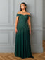 Elegant Chiffon Off Shoulder A-Line Mother Of The Bride Dresses with Appliques, SFM012