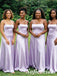 Lavender Purple Satin Bridesmaid Dress - Elegant Spaghetti Strap Maxi Gown, SFWG00626