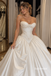 Strapless Sweetheart Satin Corset Ballgown Wedding Dress, Embroidery Bridal Gown with Train, SFWD0132