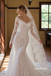 V Neck Long Sleeve Lace Mermaid Wedding Dress, Corset Bridal Gown with Lace Veil, SFWD0133