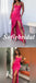 Sexy Soft Satin Spaghetti Straps Sleeveless Side Slit Mermaid Floor Length Prom Dress, PD01055