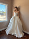 Strapless Corset Taffeta Ball Gown, Ruffled Neckline Wedding Dress,SFWD0125