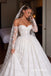 Strapless Sweetheart, Corset Bodice, Removable Long Lace Sleeves, Lace A-line Wedding Gown, SFWD0136