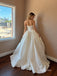 Strapless Corset Taffeta Ball Gown, Ruffled Neckline Wedding Dress,SFWD0125