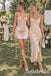 Blush Pink Strapless Beaded Corset Satin Mini Dress, HD0373