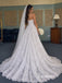 Strapless Sweetheart Corset Lace A-Line Wedding Dress, Romantic Lace Bridal Gown, SFWD0137