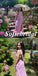 Sexy Pink Chiffon Spaghetti Straps V-Neck Sleeveless Side Slit Mermaid Floor Length Prom Dress, PD01065