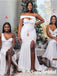 Mismatched White Soft Satin Mermaid Floor Length Bridesmaid Dresses, SFWG00560