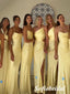 Sexy Mismatched Soft Satin Mermaid Floor Length Bridesmaid Dresses, SFWG00574