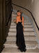 Black Halter Deep V Ruched Chiffon Midi Formal Evening Dress, PD13969