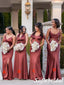 Mismatched Soft Satin Mermaid Floor Length Bridesmaid Dresses, SFWG00561