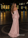 Strapless Lace Mermaid Evening Dress, Detachable Long Lace Sleeves With Draped Satin Sash Formal Gown, PD13957