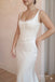 Square Neck Strap Satin Mermaid Wedding Gown, Corset Fitted Bridal Dress,SFWD0126