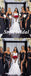 Mismatched Black Soft Satin Side Slit Mermaid Floor Length Bridesmaid Dresses, SFWG00569