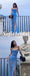 Sexy Blue Chiffon Spaghetti Straps Sleeveless Side Slit Mermaid Floor Length Prom Dress, PD01047