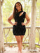 Sexy Sequin One Shoulder Sleeveless Sheath Mini Dresses/ Homecoming Dresses, HD0295