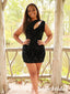 Sexy Sequin One Shoulder Sleeveless Sheath Mini Dresses/ Homecoming Dresses, HD0295