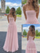 Blush Strapless Ruched Tulle Ball Gown, Pleated Formal Prom Evening Dress, PD13934