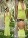 Mismatched Lime Green Ruched Mermaid Bridesmaid Dress for Wedding Guest, SFWG00636