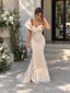 Champagne Lace Satin One Shoulder Draped Ruffle Beaded Mermaid Floor Length Prom Dress,PD1374