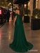 Emerald Green Pleated Chiffon Off The Shoulder Wrap Ruched Floor Length Evening Dress,PD13838