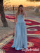 Sexy Blue Two Pieces Sweetheart Sleeveless A-Line Floor Length Prom Dress, PD01081