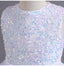 Spaghetti Straps Little Wedding Guest Sequin Top Tulle Unique A-line Flower Girl Dresses, FGS0038