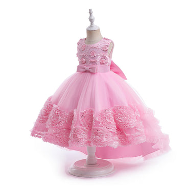 Spaghetti Straps Little Wedding Guest Tulle Unique A-line Flower Girl Dresses With Flower, FGS0043