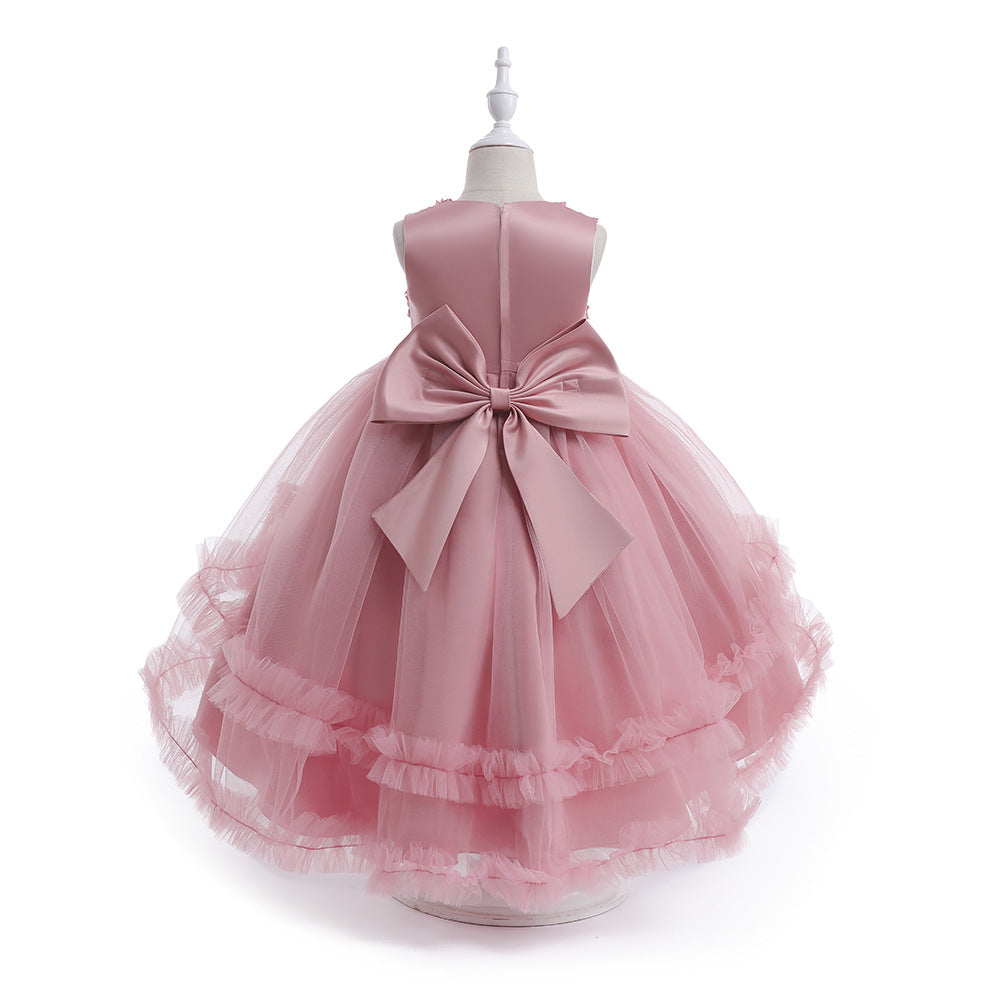 Spaghetti Straps Little Wedding Guest Tulle Unique A-line Flower Girl Dresses With Flower, FGS0042