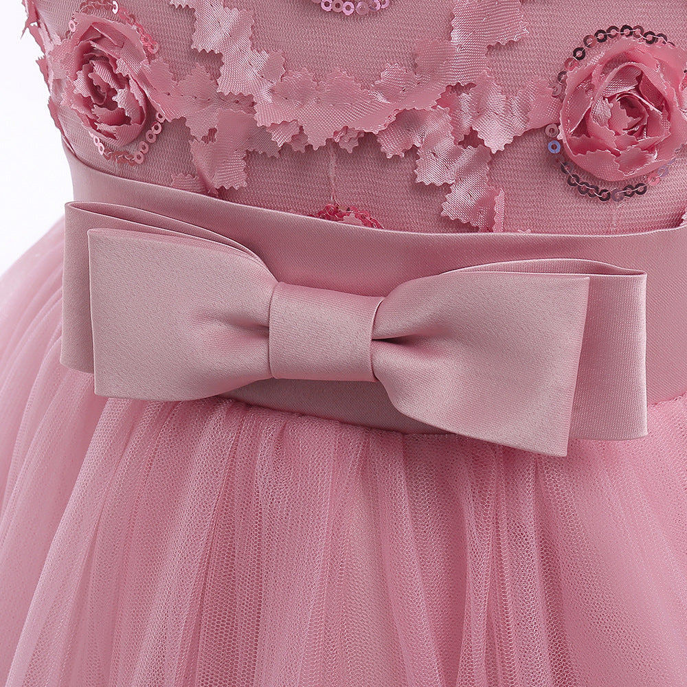 Spaghetti Straps Little Wedding Guest Tulle Unique A-line Flower Girl Dresses With Flower, FGS0042