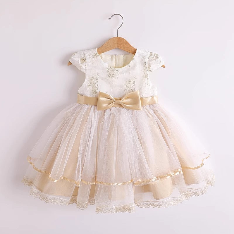 Little Wedding Guest Satin Unique A-line Flower Girl Dresses With Lace Applique, FGS0046