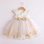Little Wedding Guest Satin Unique A-line Flower Girl Dresses With Lace Applique, FGS0046