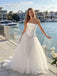 White Jacquard Satin Strapless Square Neck Structured Bodice Ball Gown Floor Length Wedding Dress ,SFWD0106
