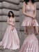 Dusty Blush Strapless Sweetheart Lace Applique Bodice Satin Ball Gown Floor Length Evening Dress,PD13855