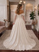 White Heavy Satin Sweetheart Corset Structured Bodice Ball Gown Wedding Dress With Sweep Train,SFWD0110