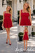 Scarlet Lace Wide Strap Flared Skater Mini Homecoming Dress, HD0366