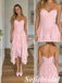Elegant Chiffon Sweetheart Ruffled Midi Homecoming Dress, HD0334